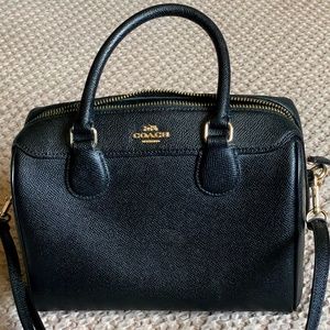 Coach Mini Bennett Black Leather Satchel #F32202
